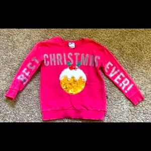 Pink “Best Christmas Ever” sequinned Sweater